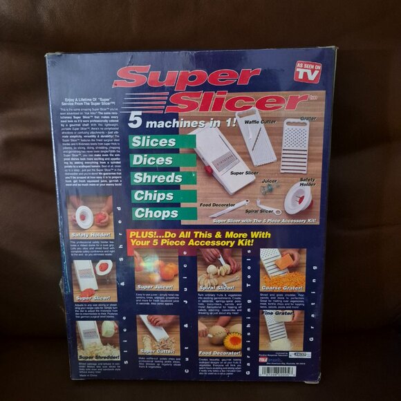 Vintage Super Slicer As Seen On TV - 5 Machines In 1 - NEW SEALED IN BOX! - Picture 7 of 7